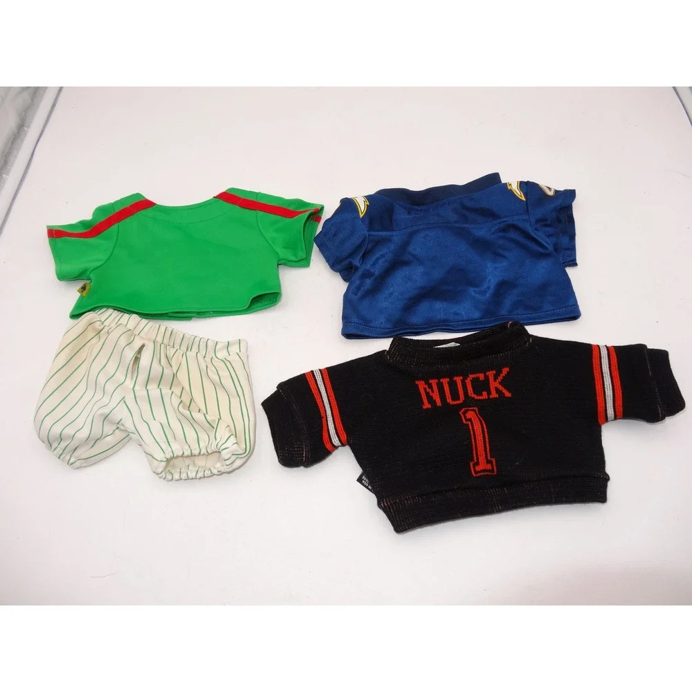 Build A Bear Workshop LA Chargers NFL Jersey Baseball Outfit Tiger Sweater Lot